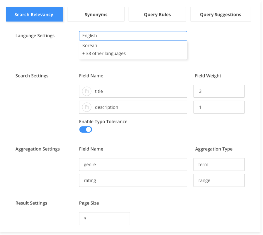 Fine tune search
